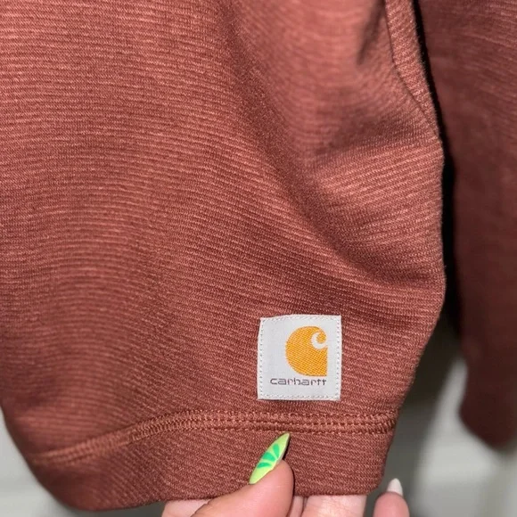 Carhartt Half-Zip Pullover in Rust Color - Picture 2 of 7